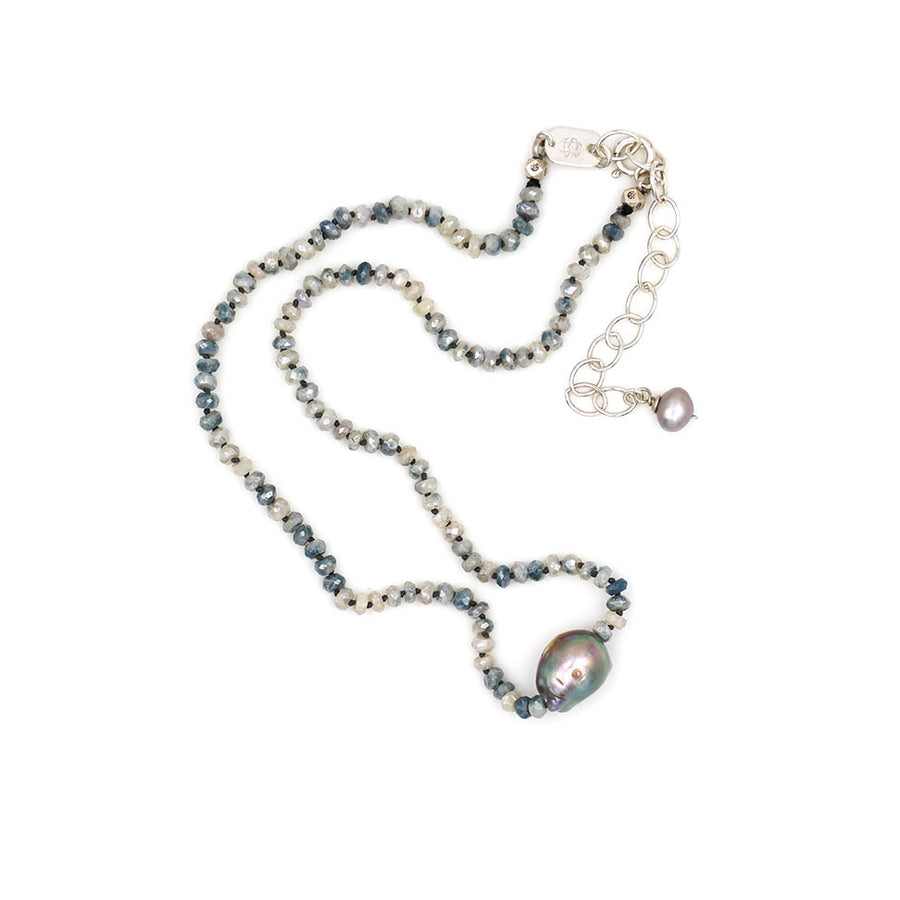 Baroque Pearl Centro Necklace   Silverite + Silver